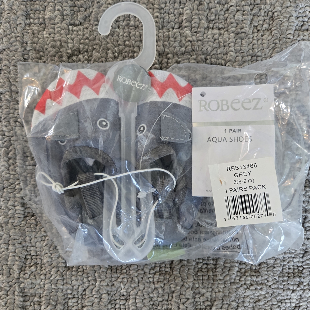 Robeez Gray and Red Kids Water Shoes